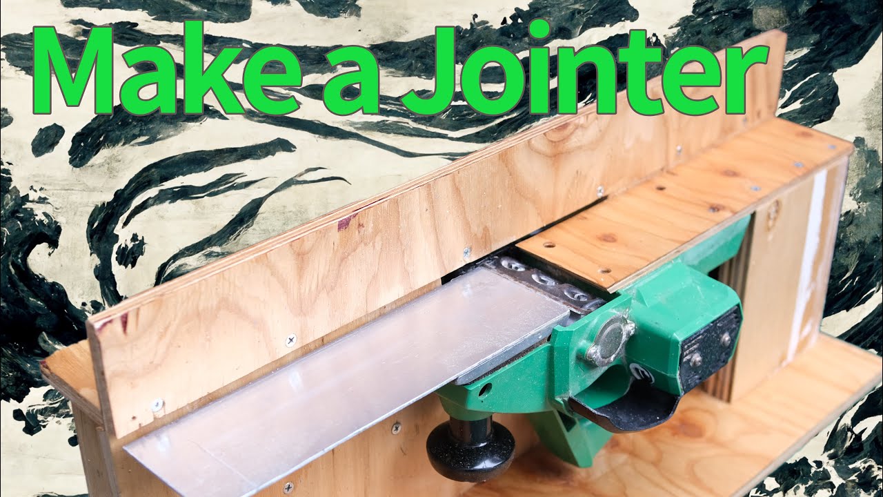 【No BGM】Work sound DIY jointer form electric planer BGM無し電動かんなを手押しカンナにする動画