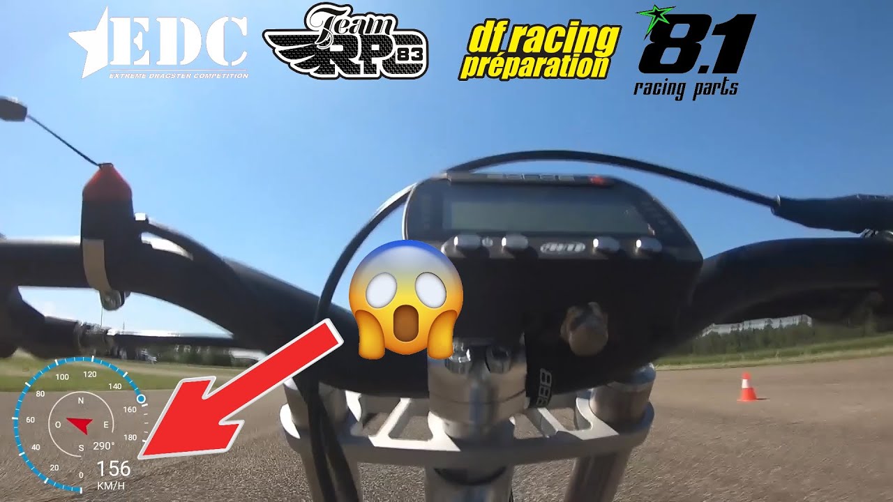 Dragster Scooter DF Racing 100cc Ottopuntouno 154 Km/h - 7,14.sec - R&eacute;a 0.019sec