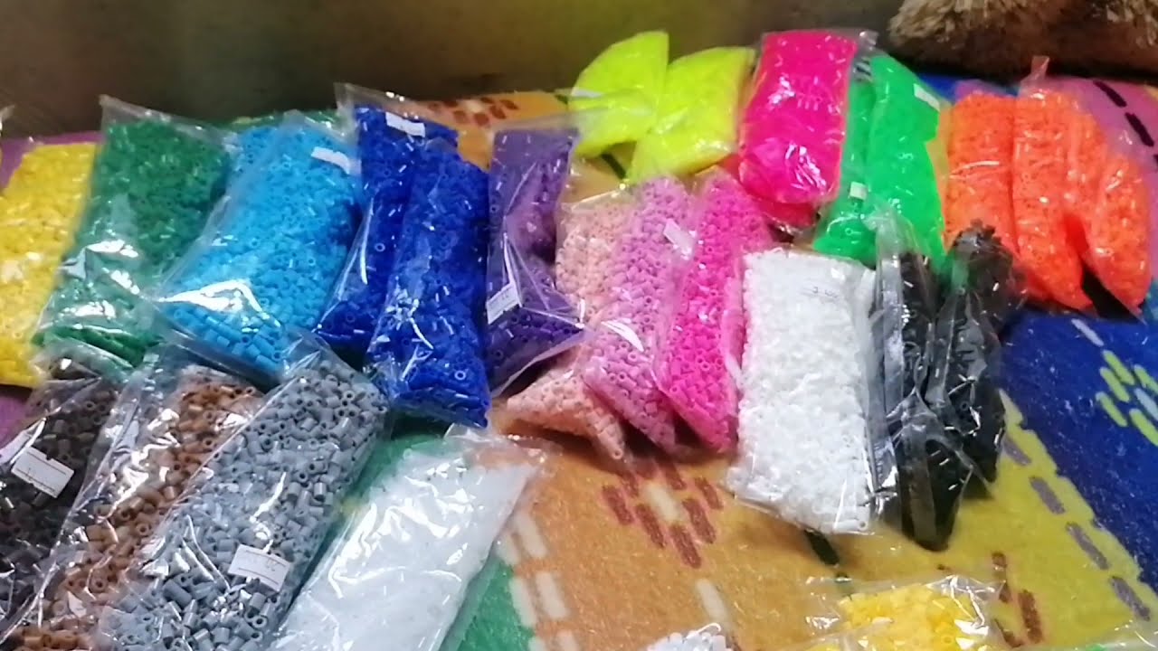 Compré más cuentas beads para hacer llaveros, te enseño todos los colores argollas bases papel