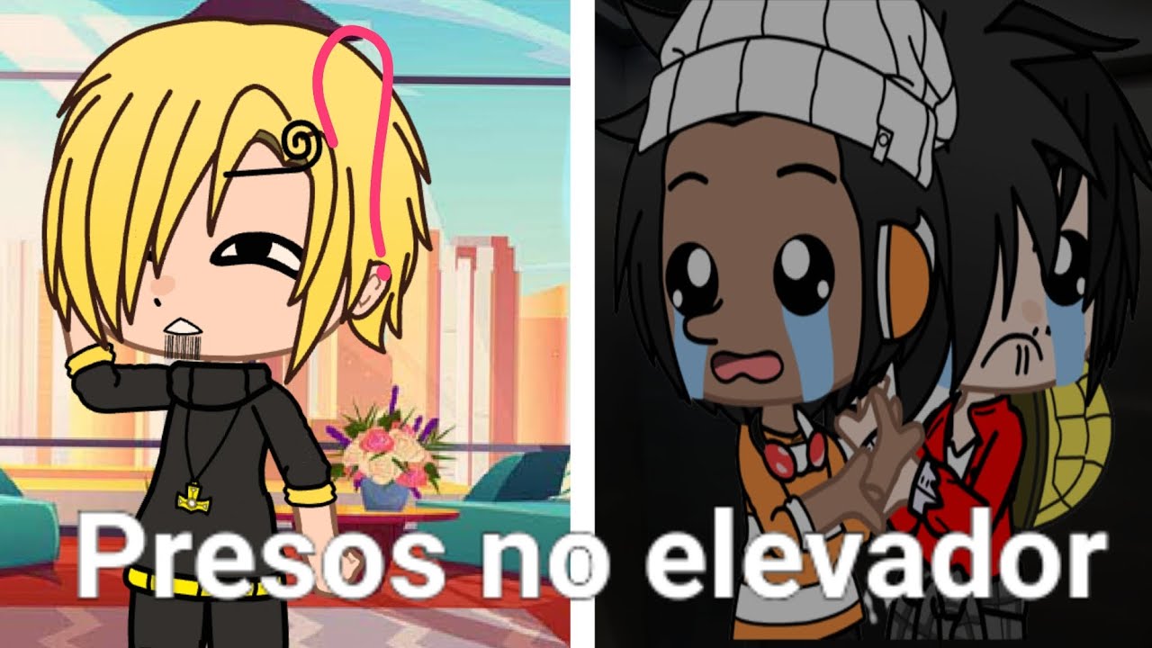 Presos no elevador meme (one piece gacha club/nox)