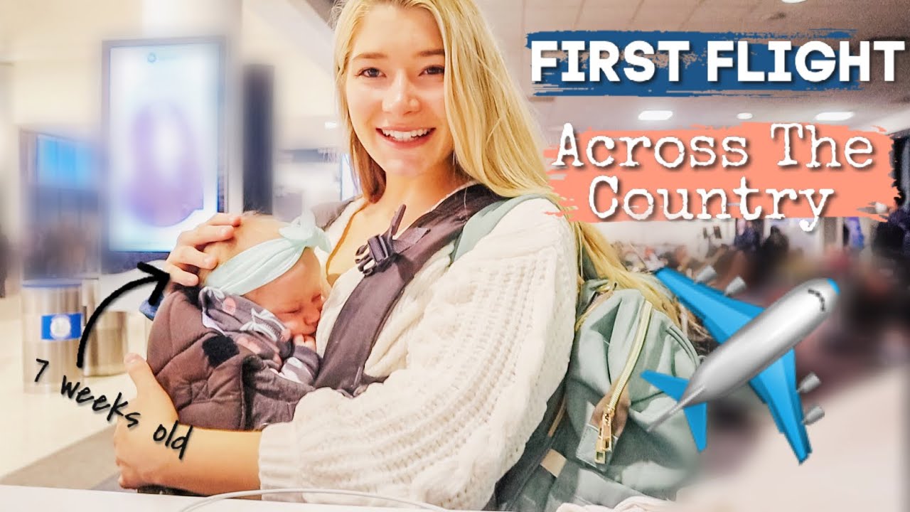 Baby's first airplane ride!! // Teen Mom Travel Vlog
