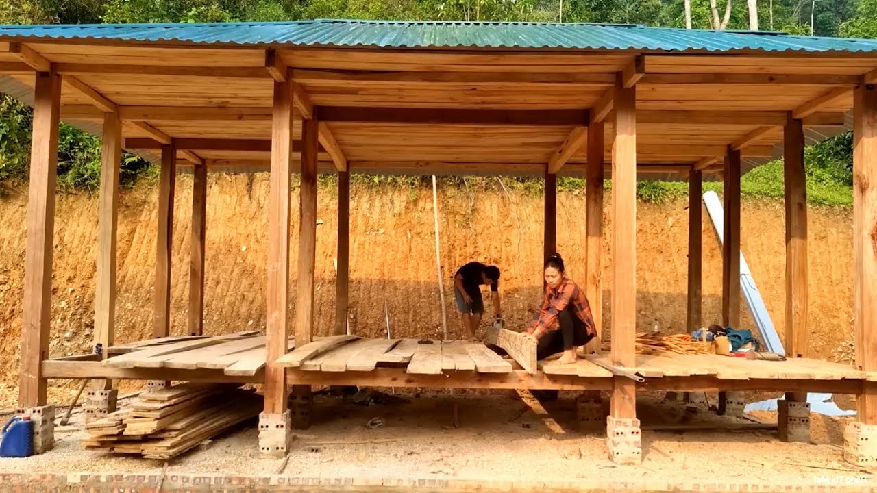 Couple Spends 100 Days Building a Log House - Building a Farm | From Start to Finish