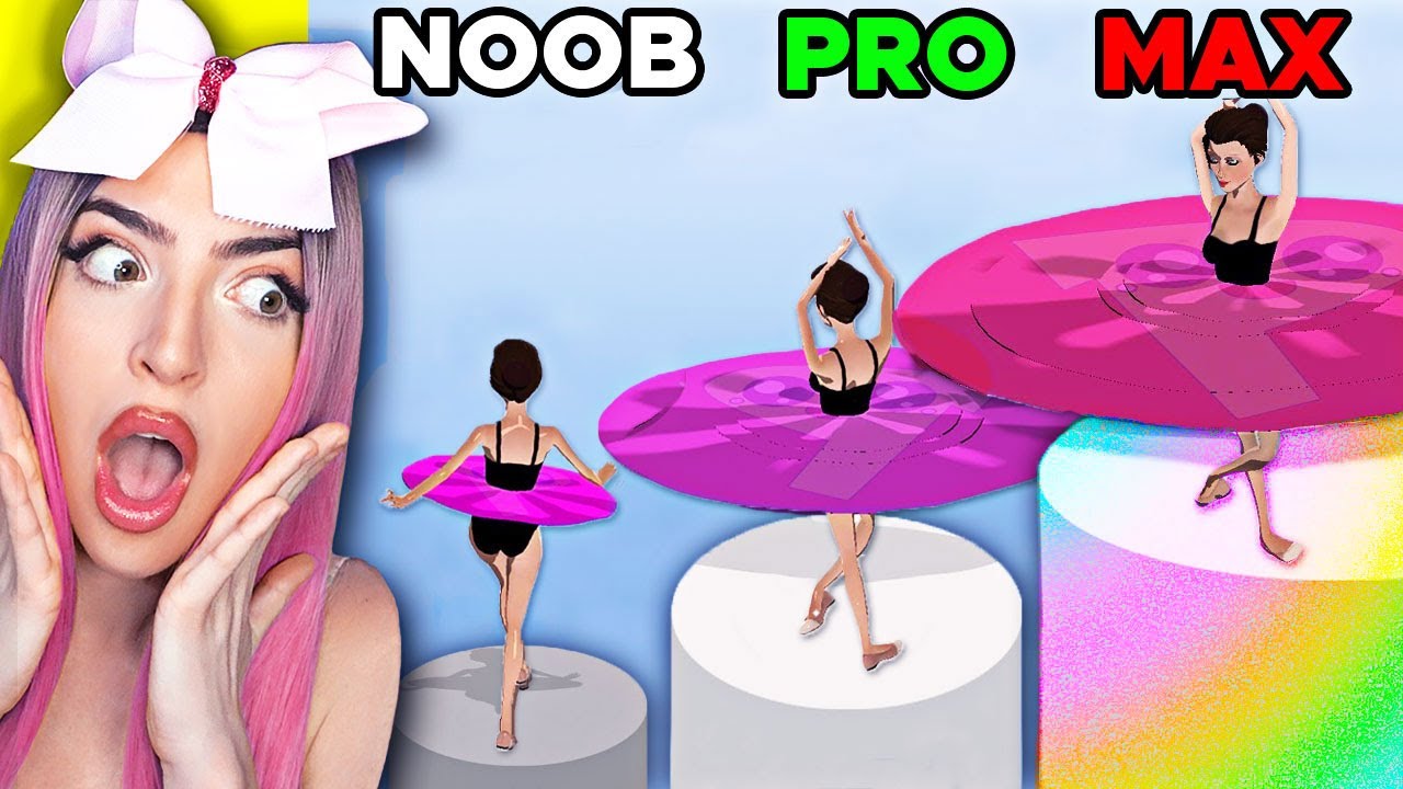 Noob vs MAX LEVEL in Crazy Ballerina 3D!