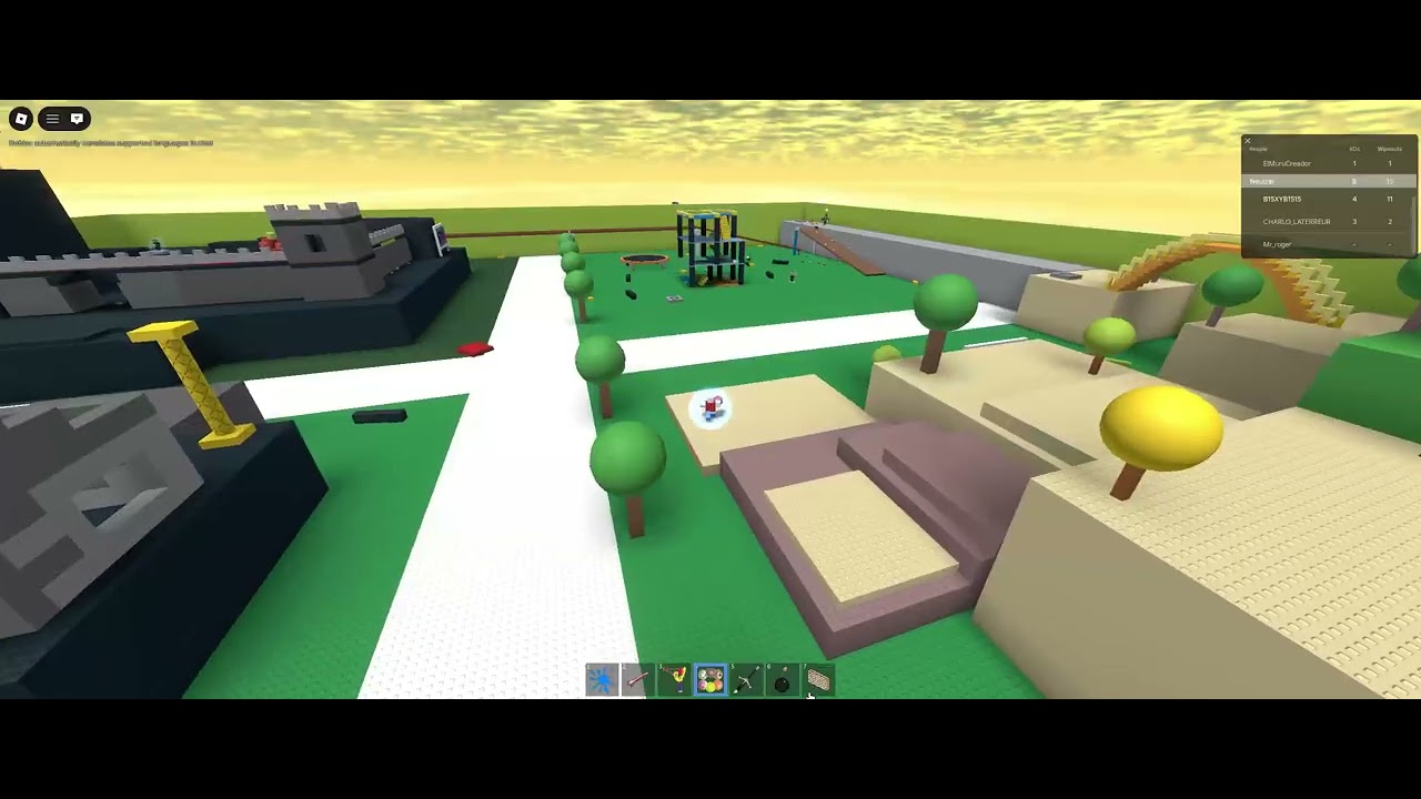 Playing roblox crossroads