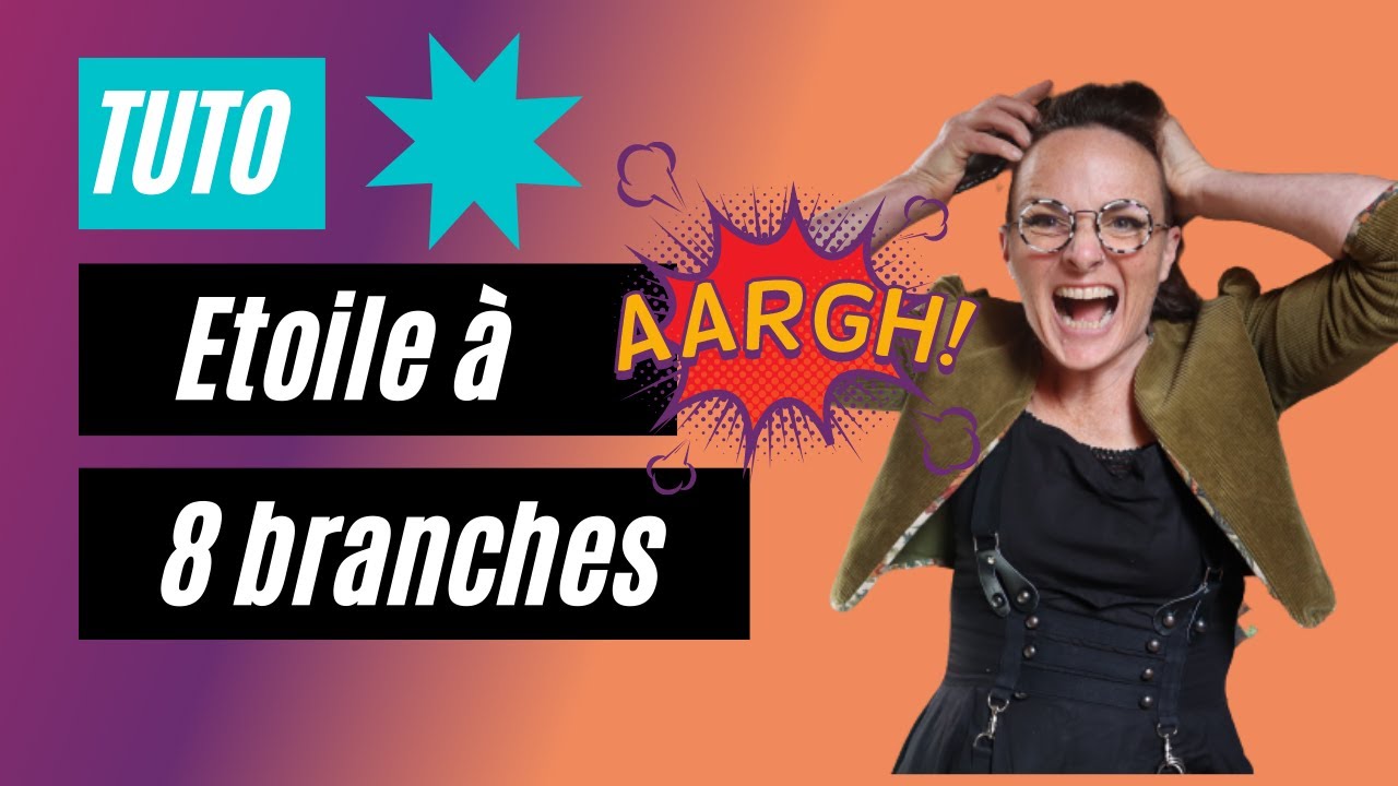 Réussir un centre d'ETOILE à 8 branches au PATCHWORK (partie 2 - Patchwork Noël)
