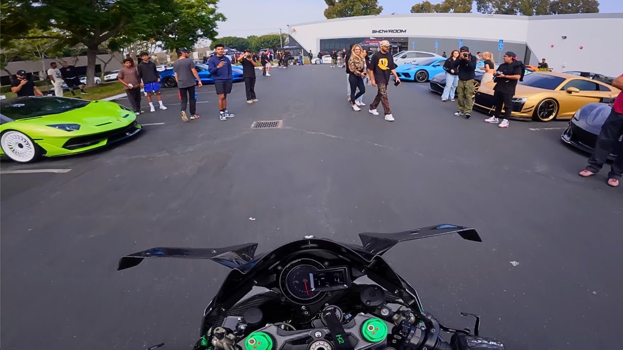 Ninja H2 Crashing Supercar Meet then BREAKS Down!