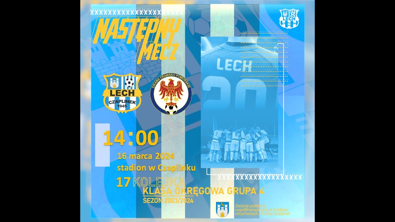Lech Czaplinek - Drawa Drawsko Pomorskie 1:2 - 16.03.2024 (skrót)