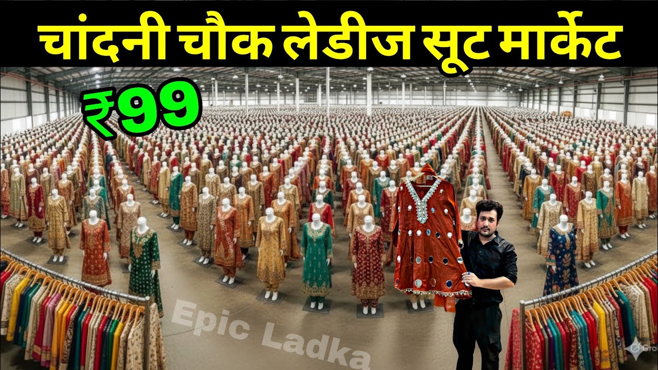 चाँदनी चौक Ladies Wholesale Market in Delhi Chandni Chowk, Fancy Party Wear Suit,kurti manufacturer 