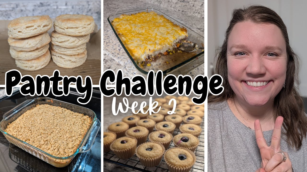 Pantry Challenge WEEK 2 • freshly milled mini muffins • shepherd's pie • homemade granola bars