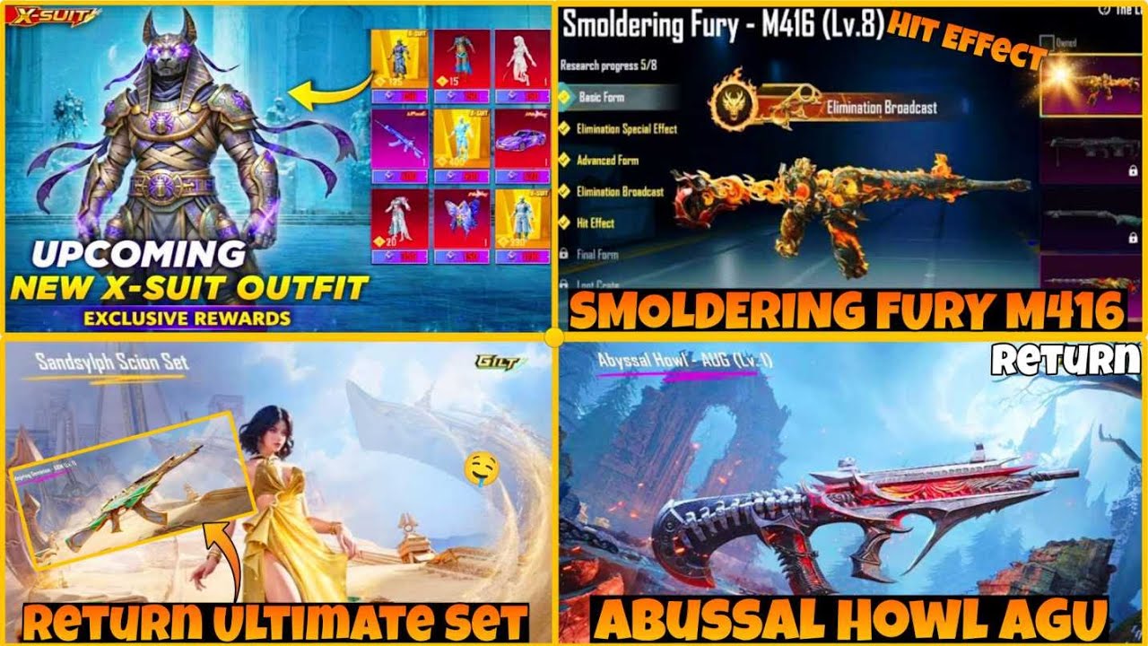 CONGRATULATIONS 🎉 SMOLDERING FURY M416 3D Looks Leak | SANDSYLPH Return Confirmed ✅ | X-Suits Return
