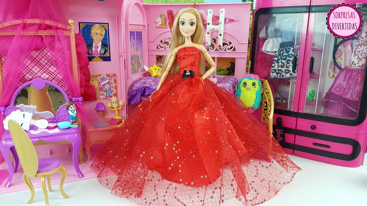 4 Días con Rapunzel Barbie - Juguetes de Princesas Disney historias con muñecas