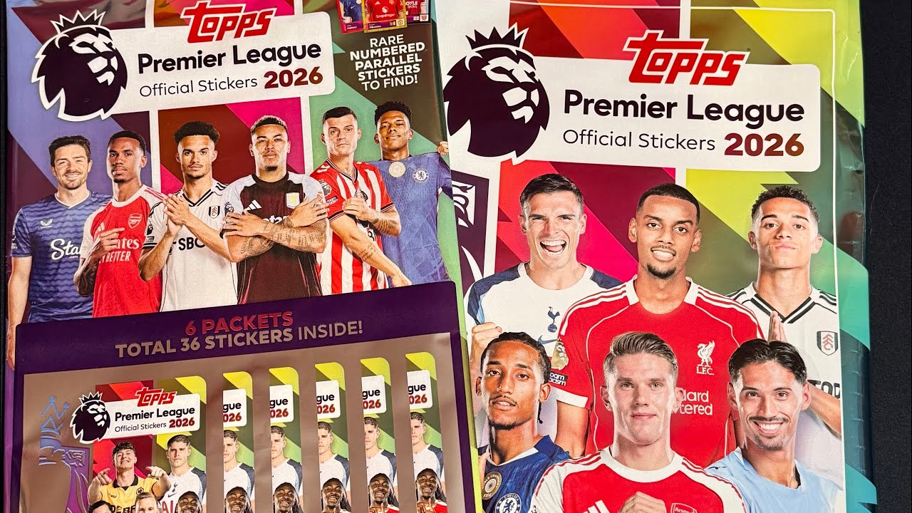 Альбом и мультипак наклеек Topps Premier League в твердом переплете #toppsuk #футбол #футбол #пре...