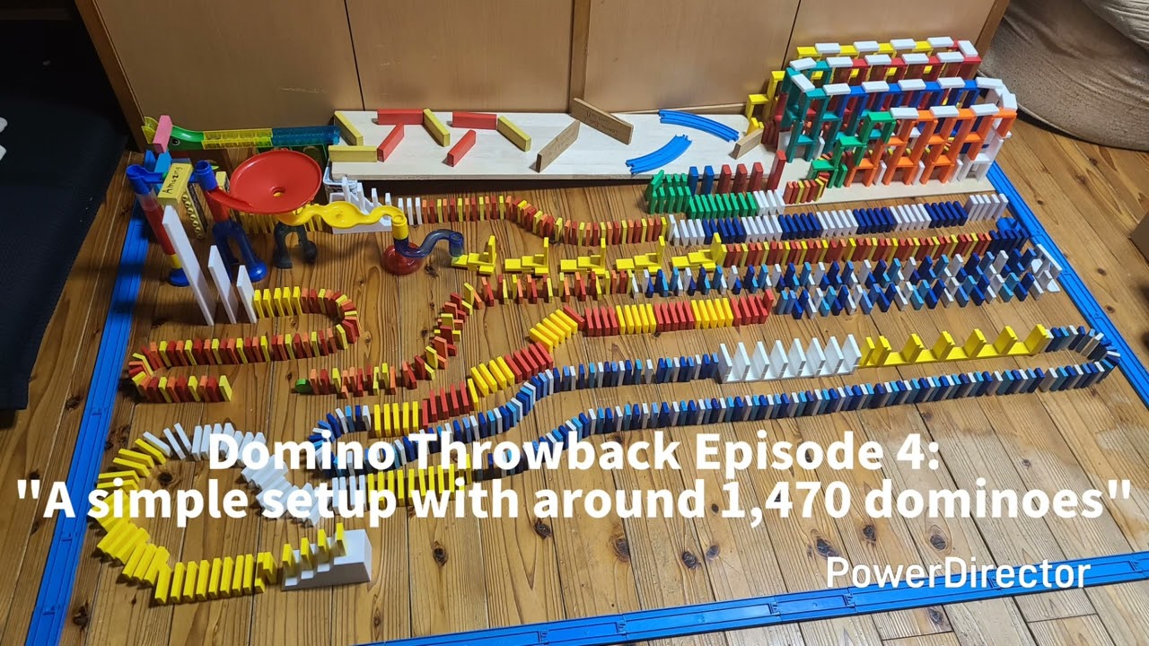 A simple setup with around 1,470 dominoes (Domino Throwback Episode 3)