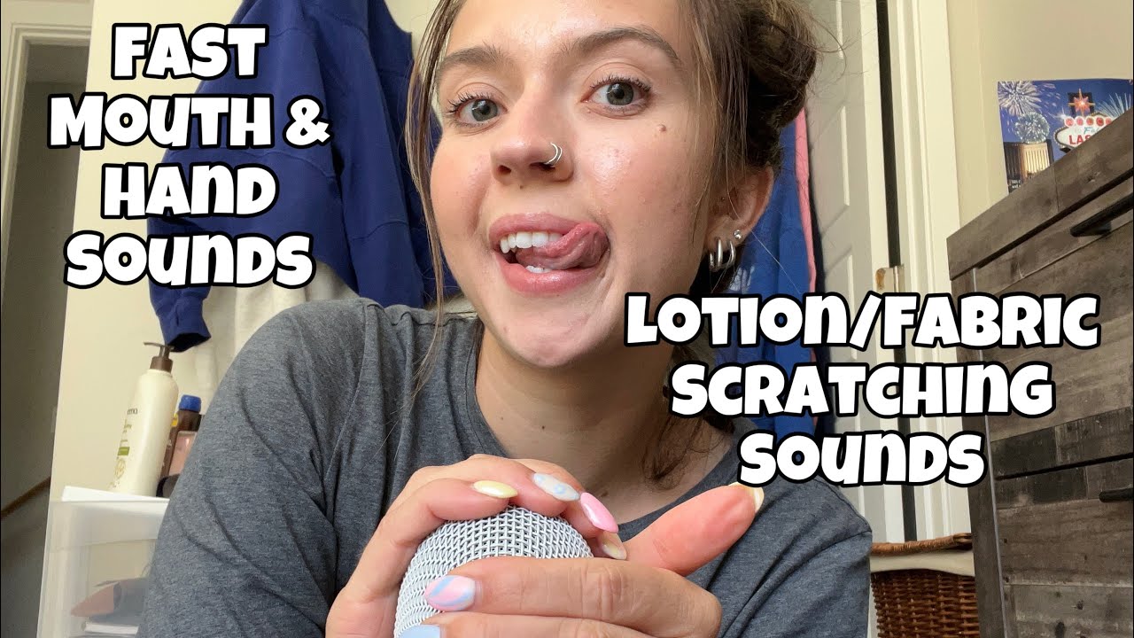 ASMR| Fast & Aggressive Mouth Sounds/ Hand Sounds/ Lotion Sounds/ Mic Gripping & more