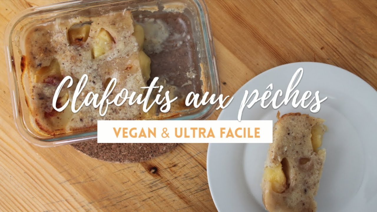 Clafoutis de pêches plates (vegan)