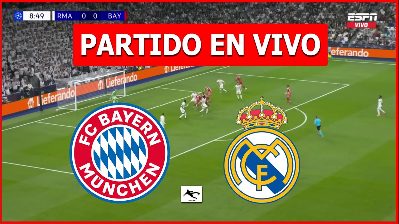 ✅ BAYERN MUNICH vs REAL MADRID EN VIVO 🏆 JUEGA MBAPPE CHAMPIONS LEAGUE