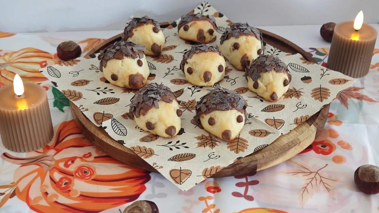 ZUCKERSÜßE IGELN AUS QUARK-ÖL-TEIG | HERBSTINSPIRATION