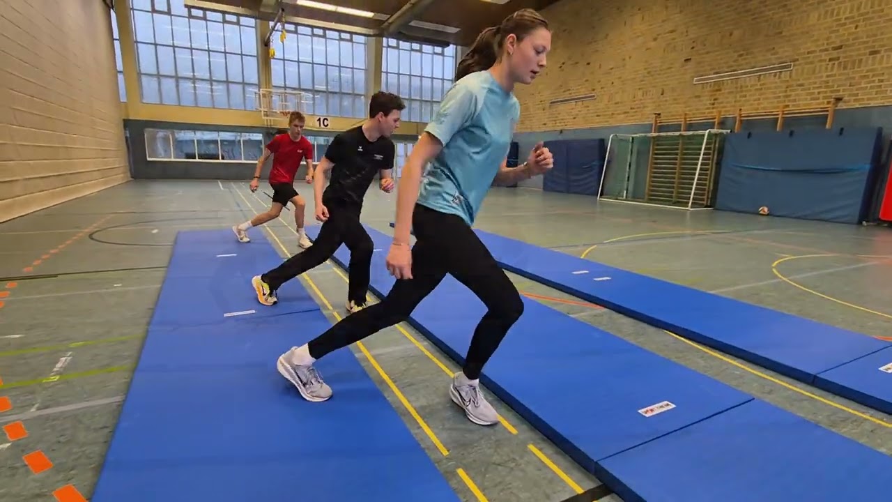 Lauf- und Sprungkoordination an Mattenbahnen (über 30 Übungsvariationen)