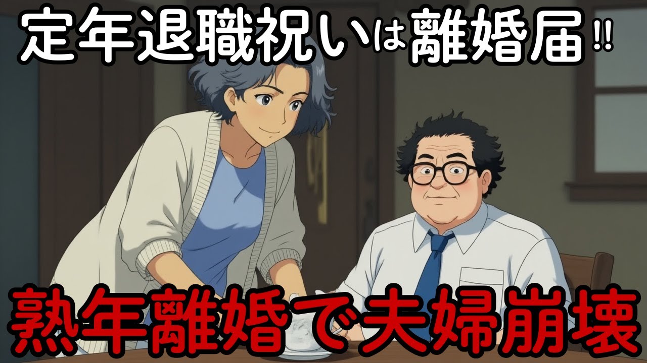モラハラ夫の定年退職祝いに離婚届を渡した結果｜夫が定年退職｜熟年離婚｜モラハラ｜スカッと