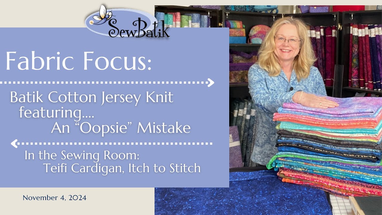 Batik Cotton Jersey Knit - The Oopsies + An intro to the Teifi Cardigan