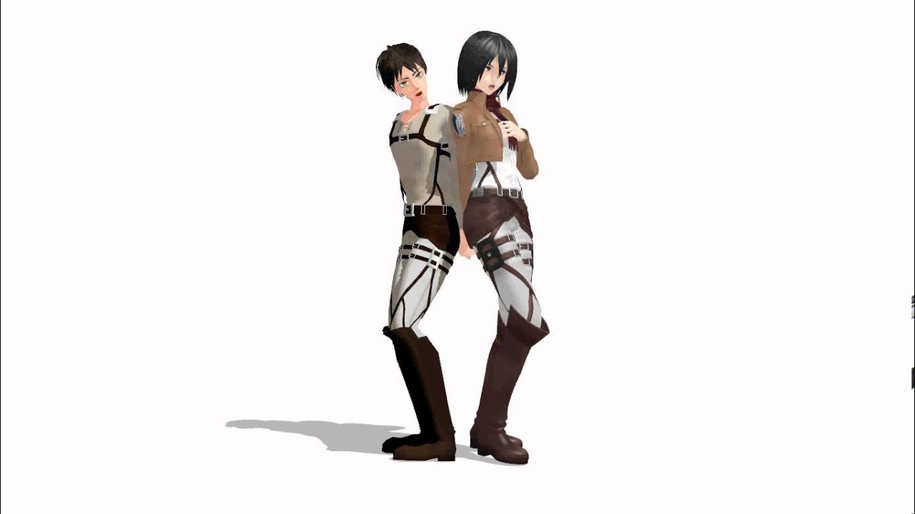 {Shingeki no MMD} Eren x Mikasa MATRYHOSHKA
