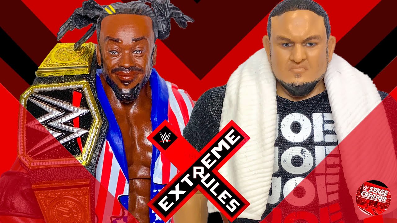 Кофи Кингстон против Самоа Джо: матч с фигурками чемпиона WWE! WWE EXTREME RULES 2019!
