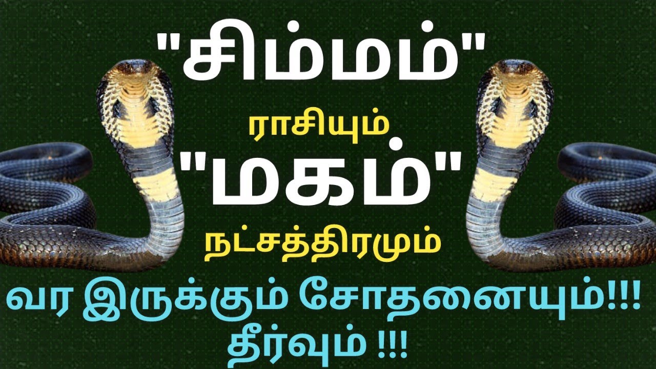 சிம்ம ராசியும் மகம் நட்சத்திரமும் வர இருக்கும் சோதனையும் தீர்வும் ! #சிம்மம் #simmam #மகம் #rasi