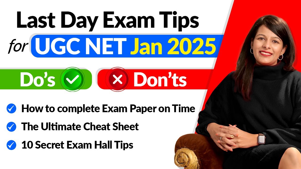 UGC NET Jan 2025 | IMPORTANT: Never Do These Mistakes in Exam Hall 😨 😱 | Golden Tips for Exam Day