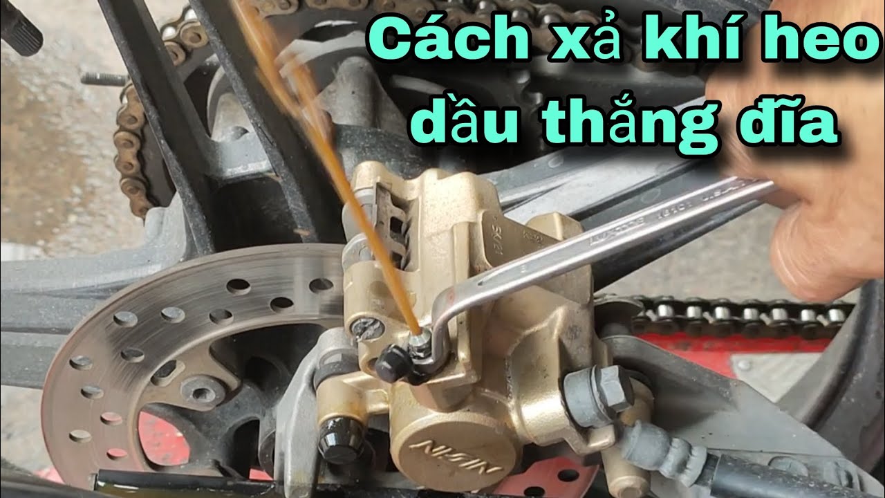 Cách xả khí heo dầu thắng đĩa đơn giản