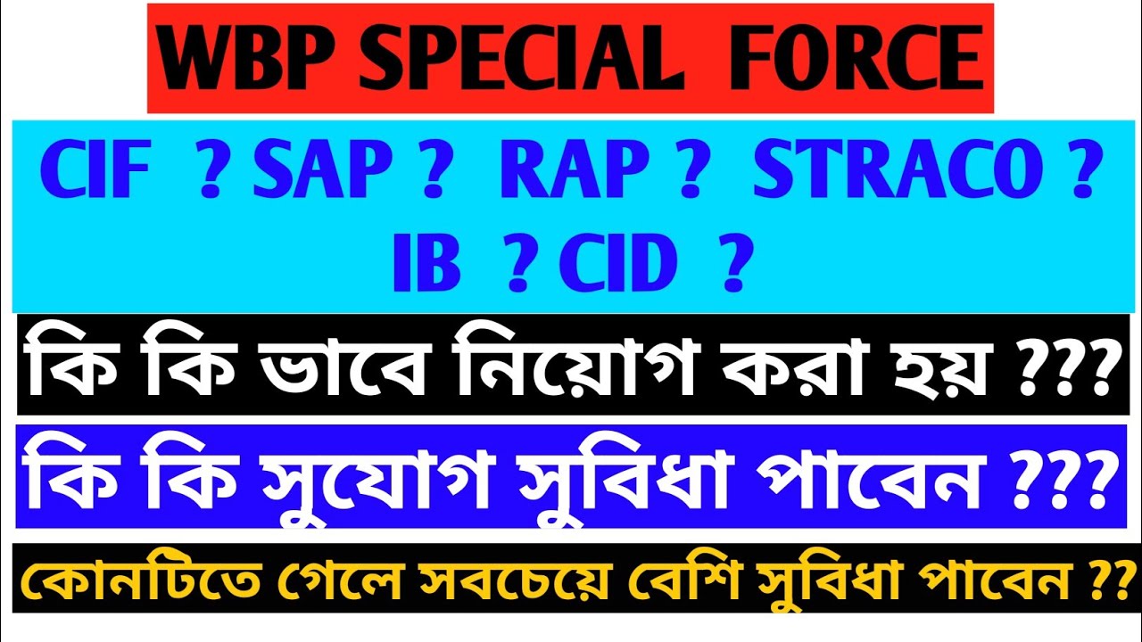 WB POLICE CONSTABLE JOB PROFILE and duty hours