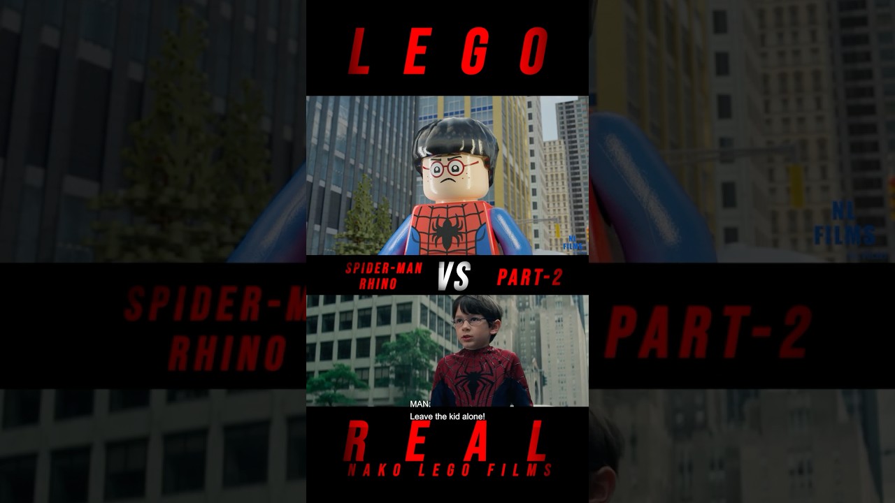LEGO SPIDERMAN VS RHINO part-2 #shorts #lego #spiderman #marvel