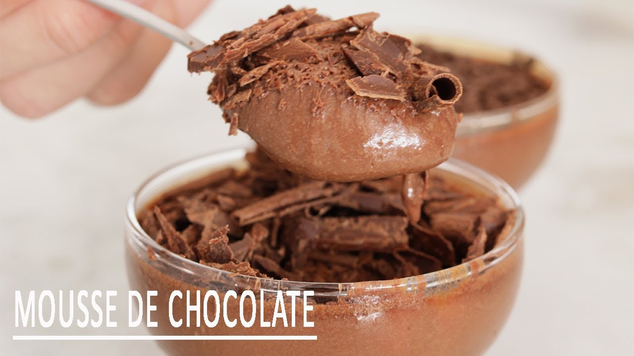 MOUSSE DE CHOCOLATE COM APENAS 3 INGREDIENTES | SEM OVOS |