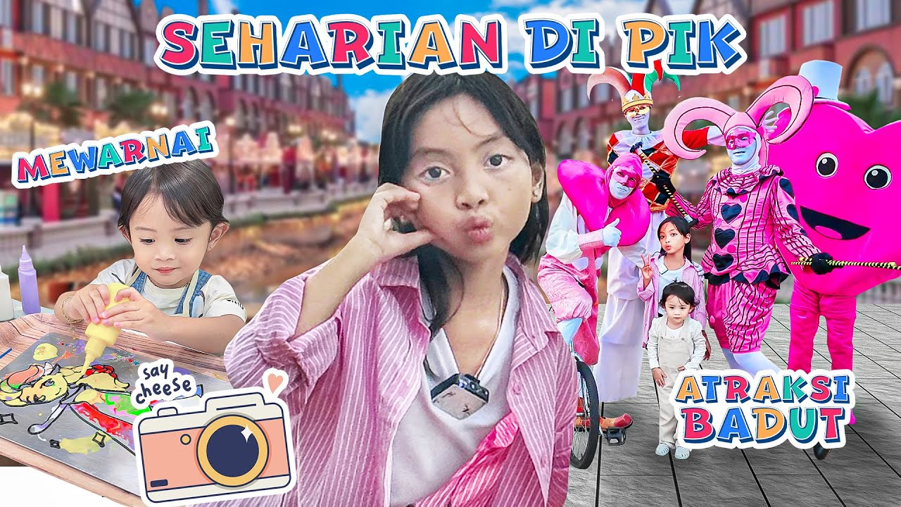 24 JAM LEIKA MAIN DI KOTA SIRKUS 🎉🎉 LEXIE MEWARNAI PRINCESS 😍 MAIN KE PIK SEHARIAN