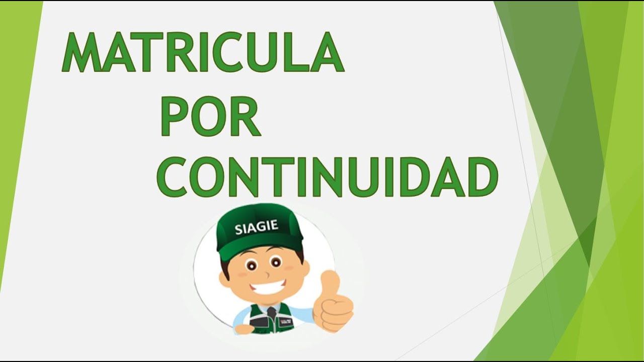 5.- Matrícula por continuidad