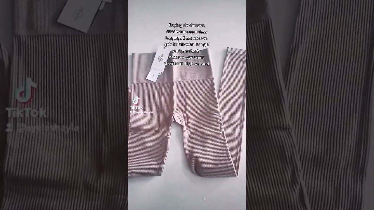 Buying viral stradivarius seamless leggings from asos in tall when short to get ultra high waisted