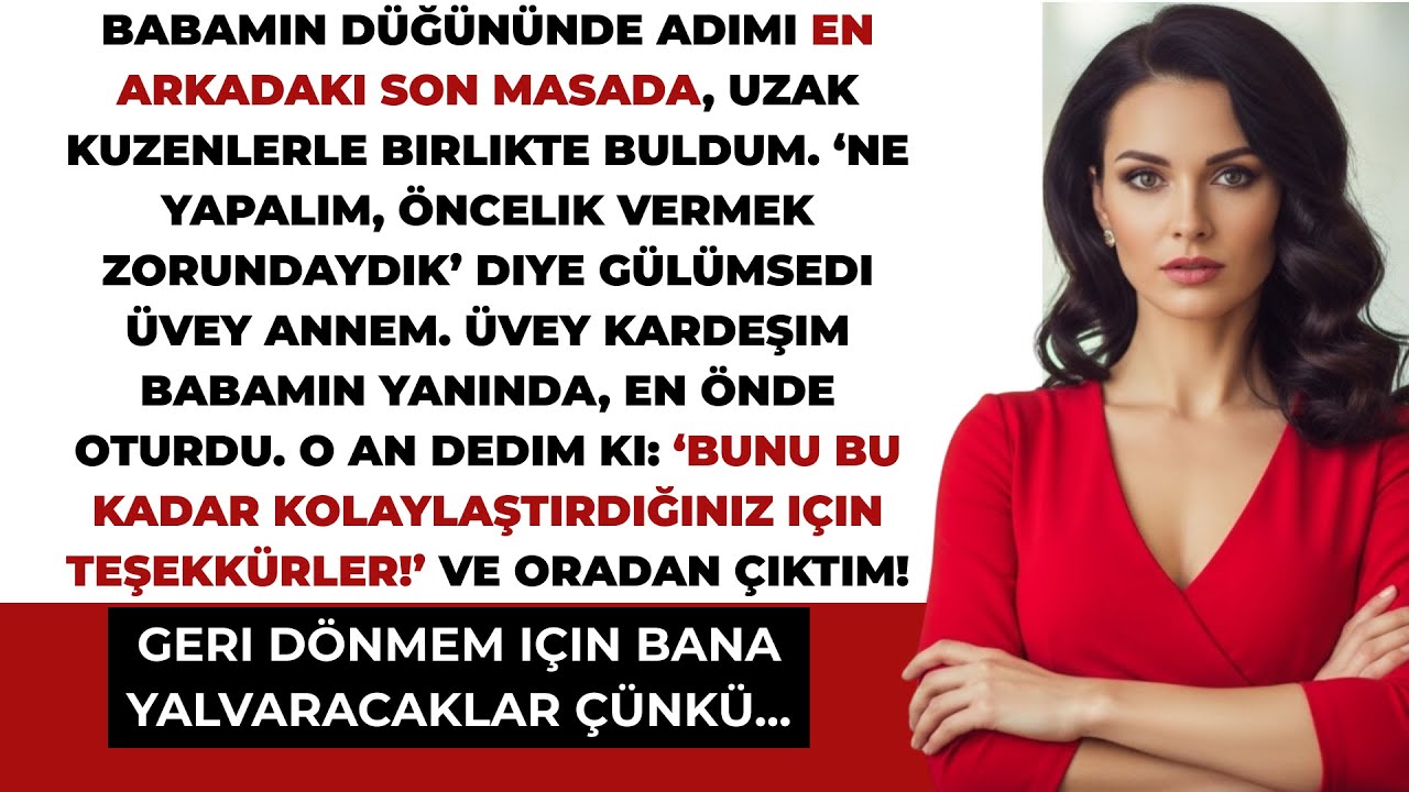 “Öncelik vermek zorundaydık” dedi ÜVEY ANNEM gülerek. Babamın DÜĞÜNÜNDE SON masayı ben kaptım!