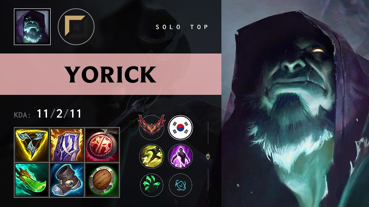 Yorick Top vs Pantheon - KR Grandmaster Patch 26.13