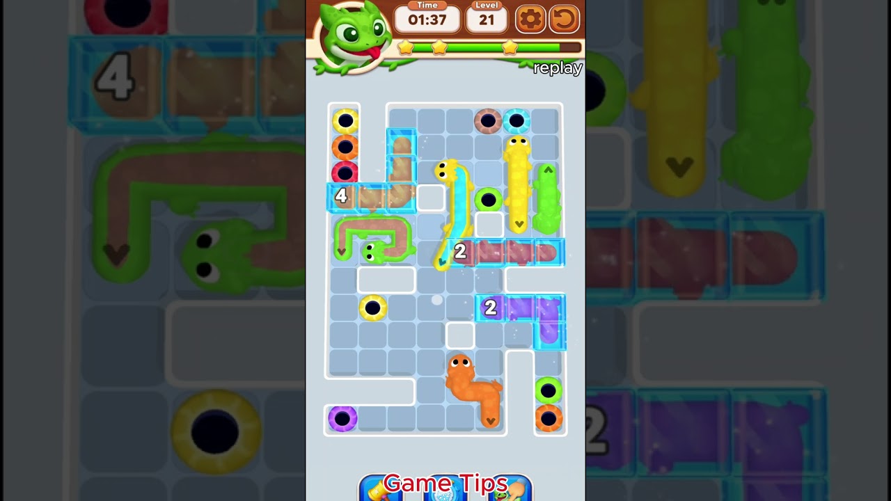 Gecko Rush level 21 Solution Walkthrough