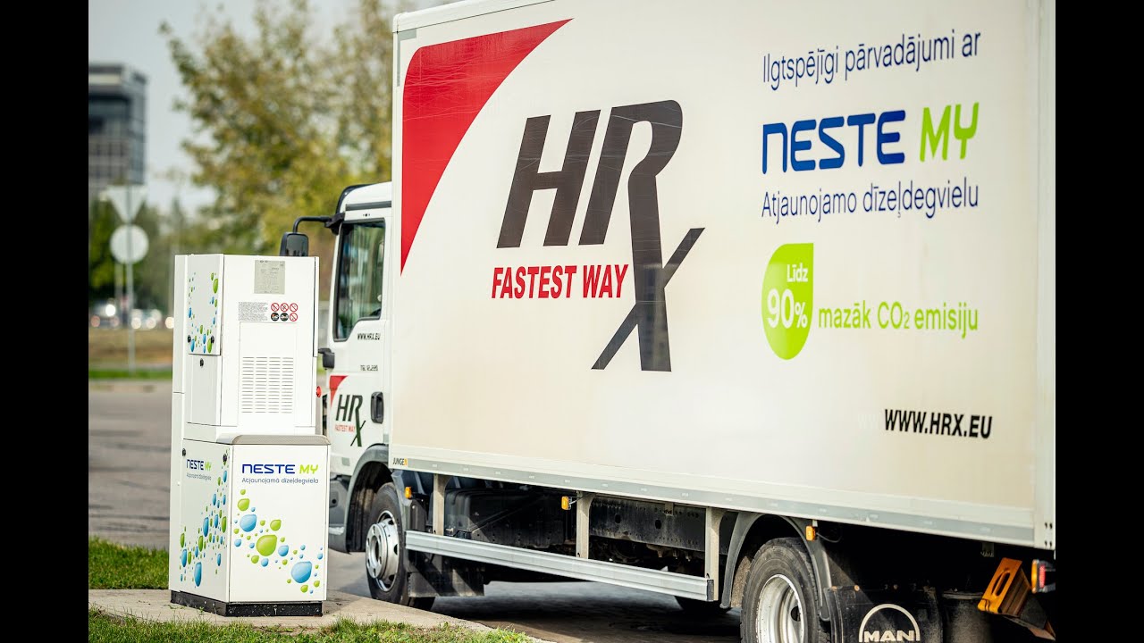 Neste MY atjaunojamā dīzeļdegviela palīdzēs samazināt HRX Group oglekļa dioksīda pēdu Latvijā