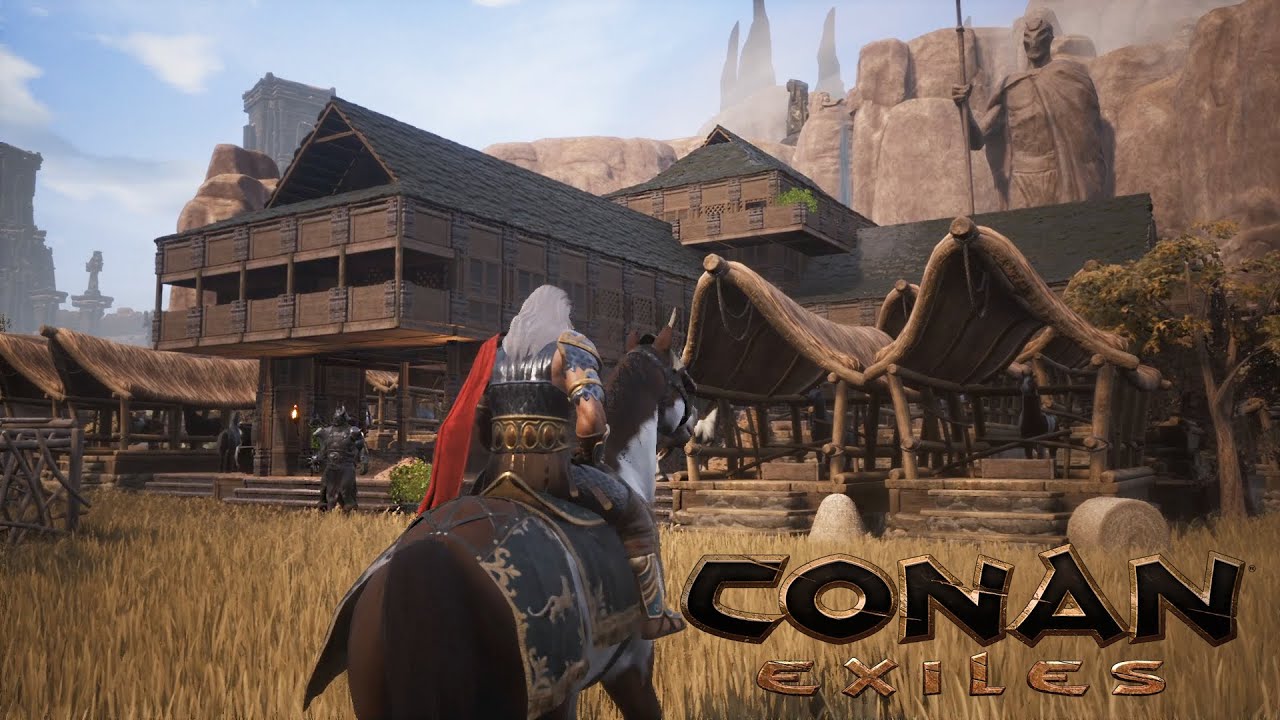 Conan Exiles - Stables with Race Track (Speed Build)