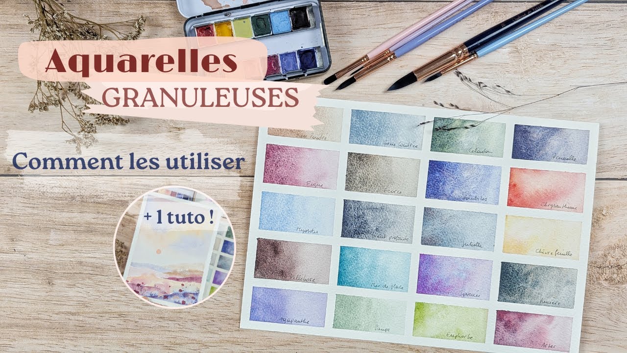 [TUTO AQUARELLE] Tout savoir sur les aquarelles granuleuses et duochromes