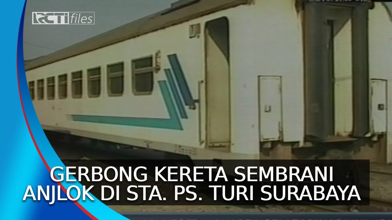 Gerbong Kereta Sembrani Anjlok di Stasiun Pasar Turi Surabaya September 2006