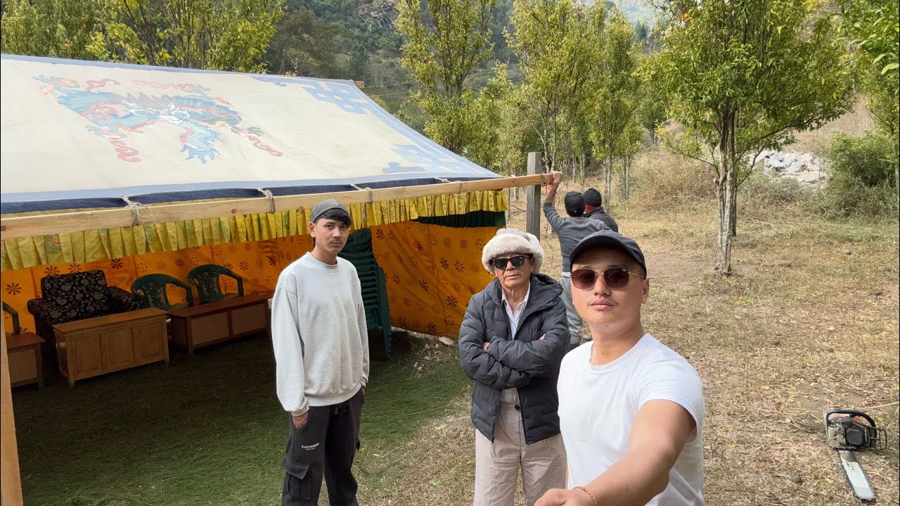 Preparation for ground-breaking ceremony#bhutanese #travel #tfy 