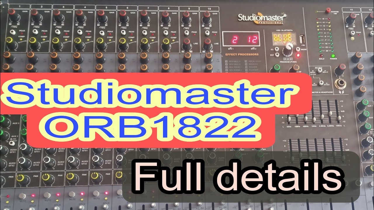 Studiomaster ORB1822 ।।Full Details।।