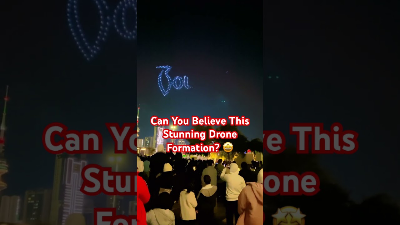 Must-Watch Drone Show in Kuwait! National Day Special #sabicusine #droneshow #halafebruary #kuwait