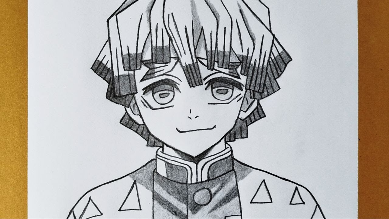Drawing Zenitsu from Demon Slayer | Zenitsu Step by Step Drawing | Easy Anime Pencil Drawing Ideas