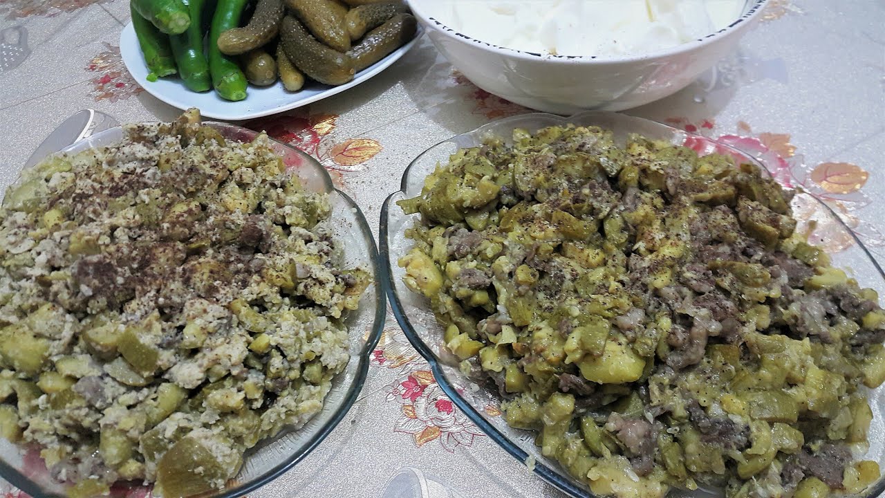 مفركة الكوسا بالحمة و البيض بطريقة تحضير سهلة اكلة سورية خفيفة طيبة و منظومة