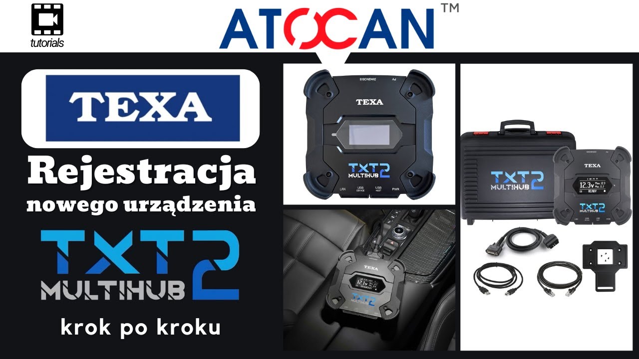 Texa TXT MULTIHUB 2 - proces rejestracji krok po kroku | myTEXA i IDC6 | Instrukcja