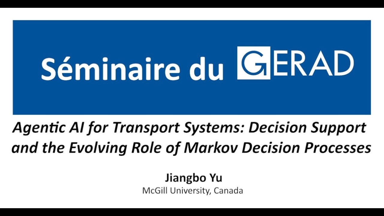 Agentic AI for Transport Systems Decision Support and the Evolving Role of Markov Decision Processes