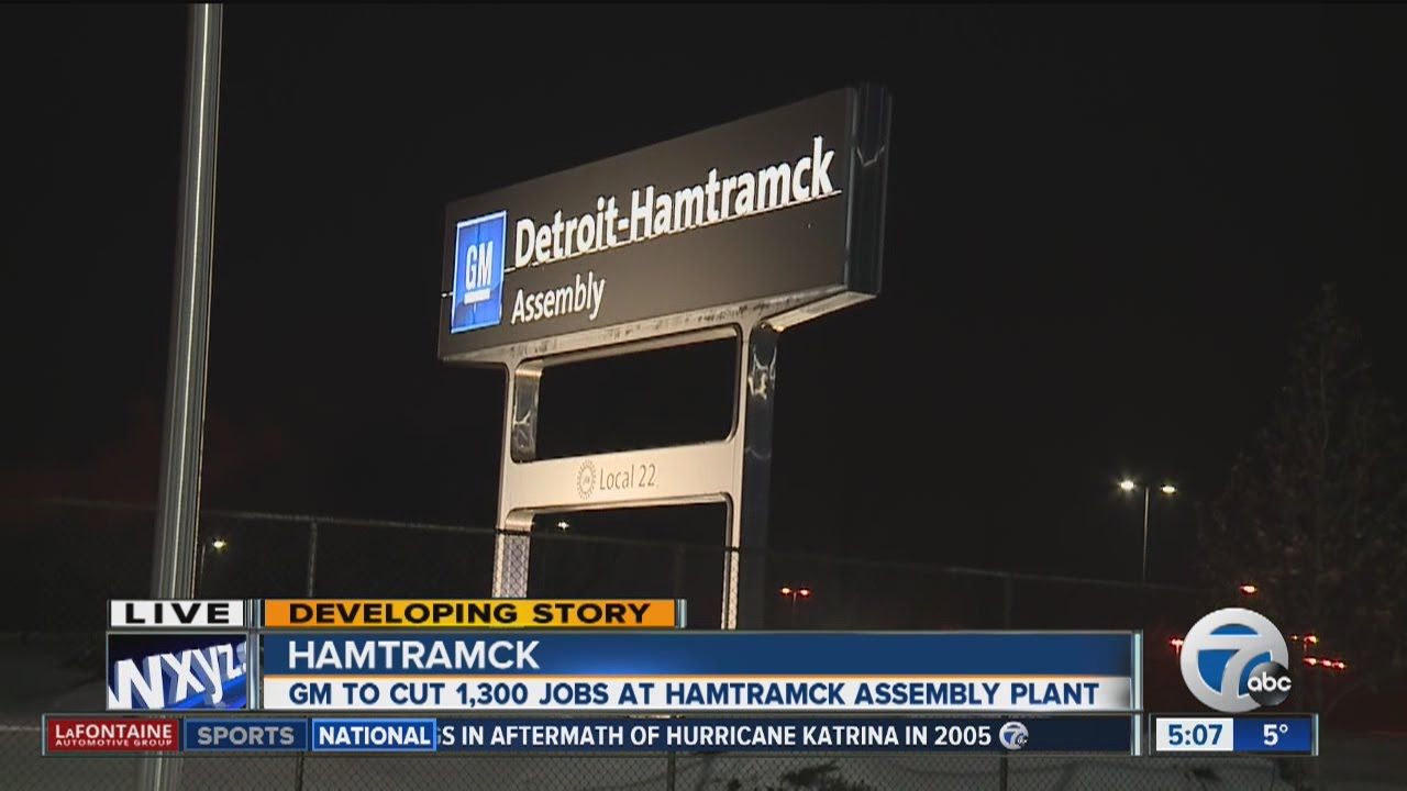 General Motors to eliminate second shift at Detroit Hamtramck Assembly Plant, eliminate 1,300 jobs